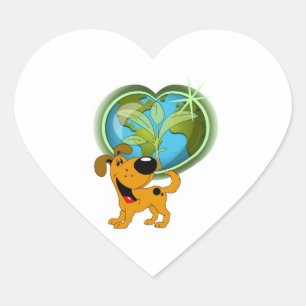 Aardedag en pompoen hart sticker