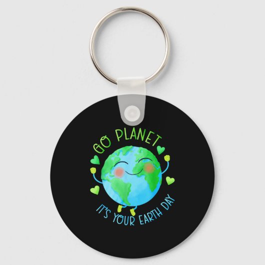 Aardedag Ga Planeet Het Is Jouw Aarddag Sleutelhanger (Voorkant)
