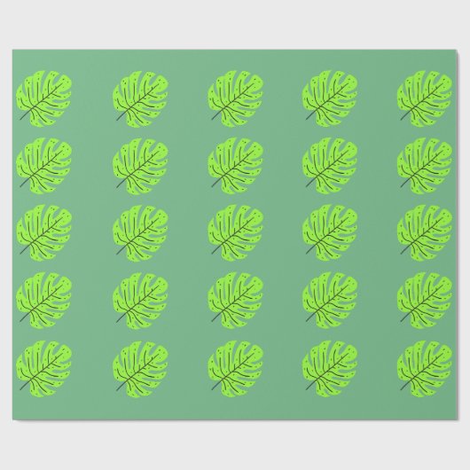Aardedag Groene Bladeren  Cadeaupapier (Vlak)