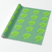 Aardedag Groene Bladeren  Cadeaupapier (Uitgerold)