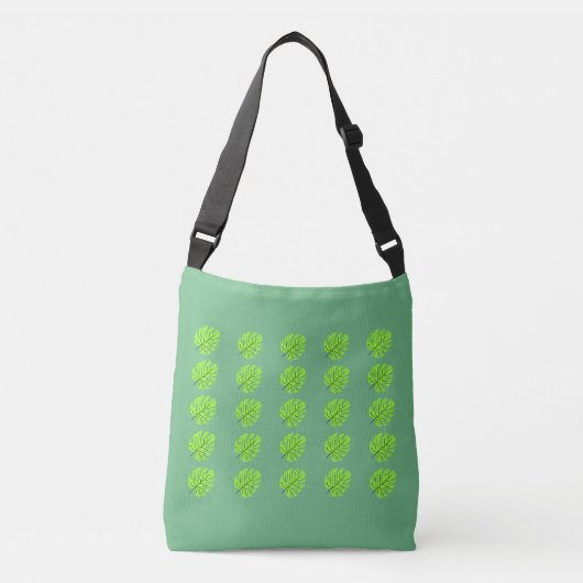 Aardedag Groene Bladeren Crossbody Tas (Voorkant)