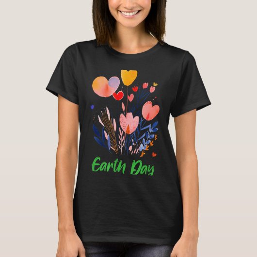 Aardedag groene planeet milieubewustzijn t-shirt (Voorkant)