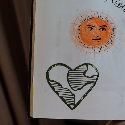 Aardedag Hart Aards Liefde Zelfinktende Stempel