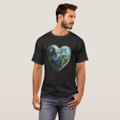 Aardedag Hart Planeet Milieubewustzijn Cli T-shirt (Voorkant volledig)