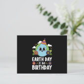 Aardedag Is Mijn Verjaardag Grappige Planeet Natuu Briefkaart (Staand voorkant)