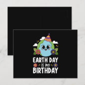 Aardedag Is Mijn Verjaardag Grappige Planeet Natuu Briefkaart (Voorkant / Achterkant)