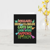 Aardedag Kinderen Aardedag Feest Dinosauriërs Dede Kaart (Gele Bloem)