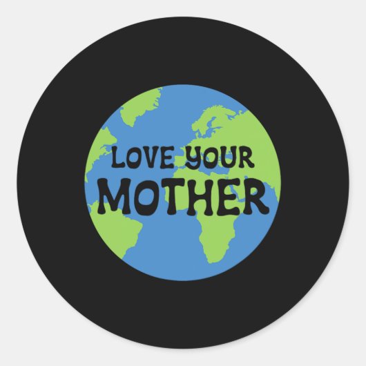 Aardedag liefde voor je moeder ronde sticker (Voorkant)