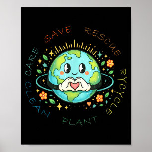Aardedag Milieu 2026 Schattige Kinderen Jongens Me Poster