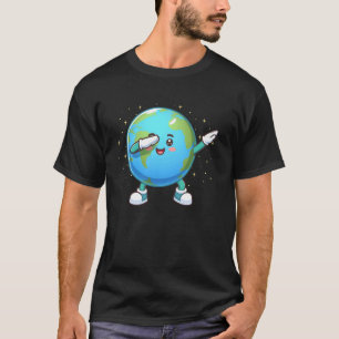 Aardedag Planeet Aarde Dabbing Wereldbol Grafisch T-shirt