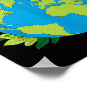 Aardedag planeet natuur groene planeet aarde redde poster (Hoek)