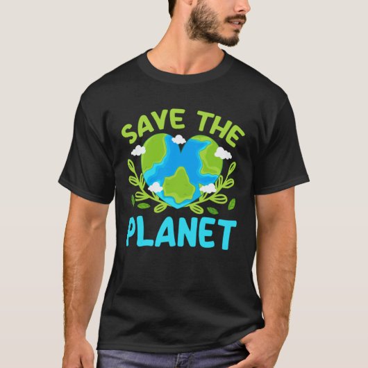 Aardedag Planeet Vegan Dieren Milieu Algemeen T-shirt (Voorkant)