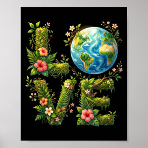 Aardedag planeet verjaardag aarde dag elke dag poster