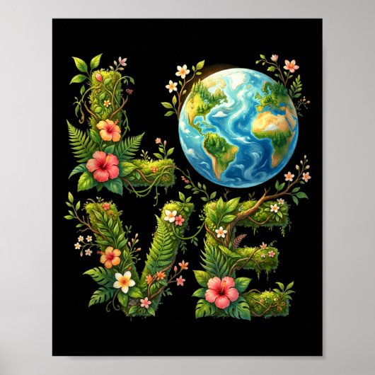 Aardedag planeet verjaardag aarde dag elke dag poster (Voorkant)