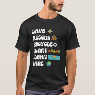 Aardedag Red Beien Red Dieren Hergebruik Plastic T-shirt