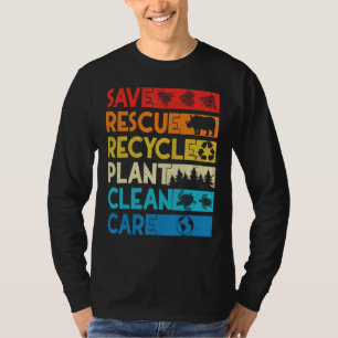 Aardedag Red Beien Red Dieren Recycling Plastic T-shirt
