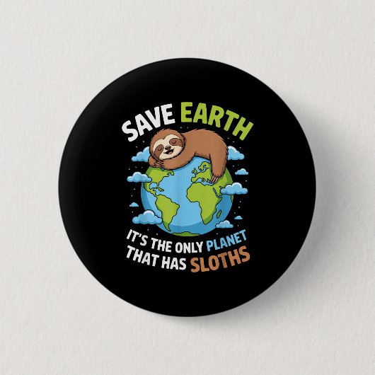 Aardedag save aarde de enige planeet die heeft ronde button 5,7 cm (Voorkant)