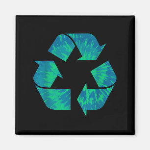 Aardedag Tie Dye Recycling Symbool Recycling Tie D Magneet