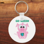 Aardedag Word groen varken Goofkins Sleutelhanger (Voorkant)