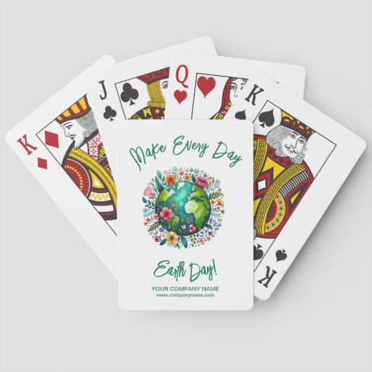 Aardedag Zakelijk Bedrijf Pokerkaarten (Achterkant)