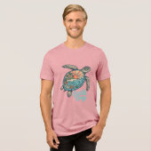 Aardedag Zeeschildpad Vintage Gravure Shirt Ontwer (Voorkant volledig)