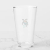 Aardedag Zeeschildpad Vintage Gravure Shirt Ontwer Glas (Achterkant)