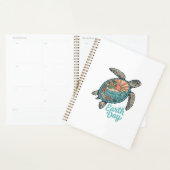 Aardedag Zeeschildpad Vintage Gravure Shirt Ontwer Planner (Display)
