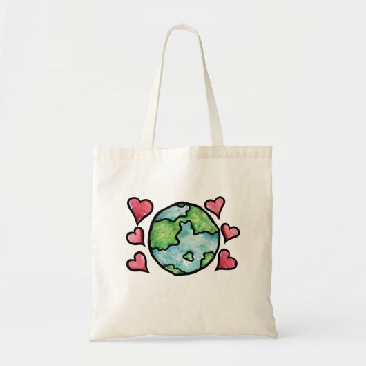 Aardedagliefde Harten Tote Bag (Voorkant)
