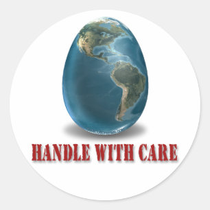 Aardehandvat met zorg Sticker
