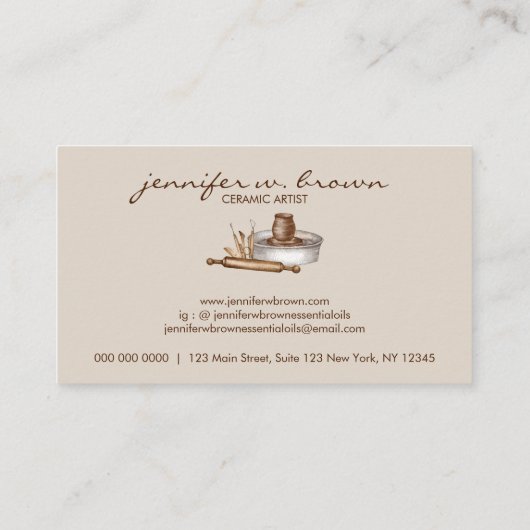 aardekeramiek visitekaartje