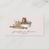 aardekeramische kleding visitekaartje (Voorkant)