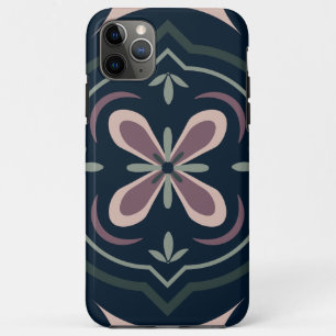 aardekleurige bloemige geometrische tegels Case-Mate iPhone case