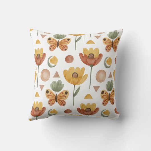 aarden bloemblaadjes en vleugels kussen (Achterkant)