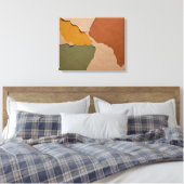 Aarden essentie rustieke kleur splash kunst canvas afdruk (Insitu (Slaapkamer))