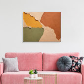 Aarden essentie rustieke kleur splash kunst canvas afdruk (Insitu (Woonkamer))