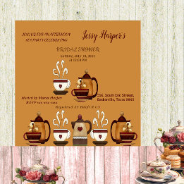Aarden Theepot Afternoon Tea Party Bruidsfeest Kaart