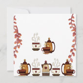 Aarden Theepot Afternoon Tea Party Bruidsmeisjesfe Kaart (Achterkant)