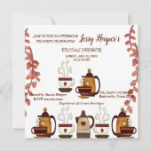 Aarden Theepot Afternoon Tea Party Bruidsmeisjesfe Kaart (Voorkant)