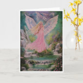 Aardengel wenskaart kaart (Gele Bloem)