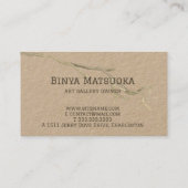 Aardestrak, elegant Visitekaartje (Achterkant)