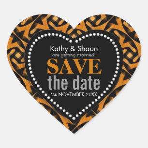 Aardet Stam Save the Date Liefde Hart Sticker
