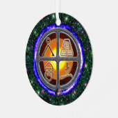 Aardeteken Keramiek Ornament (Voorkant links)