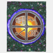 aardetekens fleece deken (Voorkant)