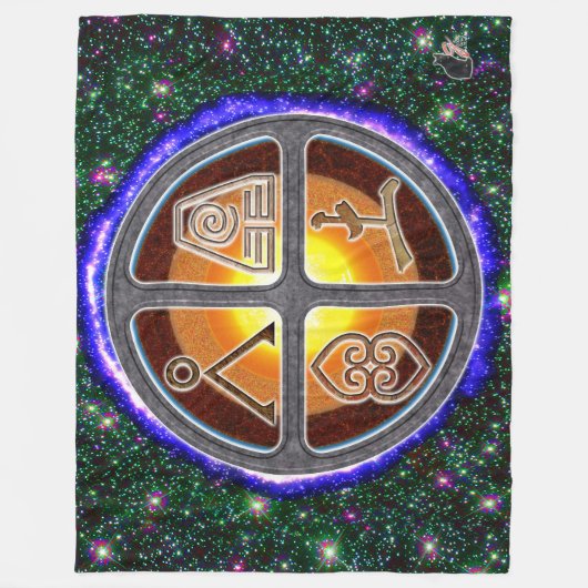 aardetekens fleece deken (Voorkant)