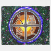 aardetekens fleece deken (Voorkant (Horizontaal))