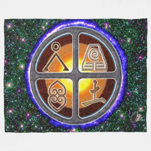 aardetekens fleece deken (Voorkant (Horizontaal))