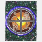 aardetekens fleece deken (Voorkant)