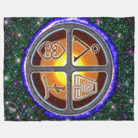 aardetekens fleece deken (Voorkant (Horizontaal))