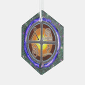 aardetekens glas ornament (Voorkant links)