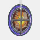 Aardetekens Glas Ornament (Voorkant Rechts)